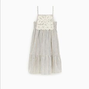 Zara Girls Stripe Guipere Lace Dress